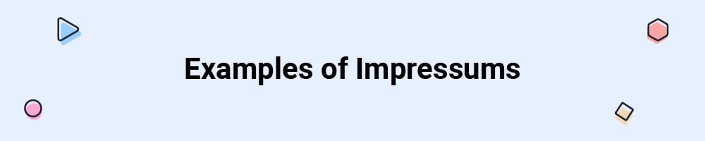 Examples of Impressums