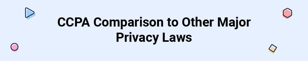 CCPA Comparison to Other Major Privacy Laws
