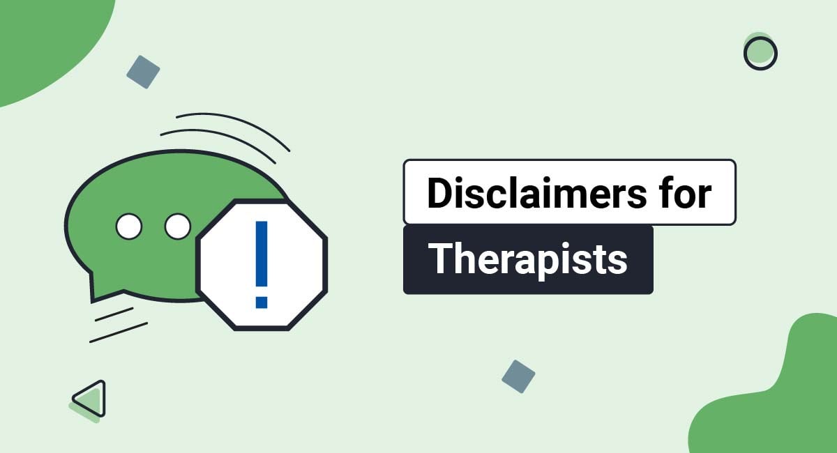 Image for: Disclaimers for Therapists
