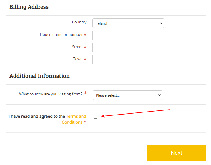 Spike Island checkout page with Terms and Conditions Agree checkbox highlighted