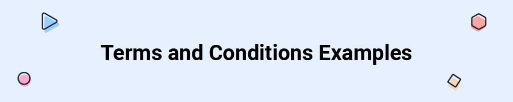Terms and Conditions Examples