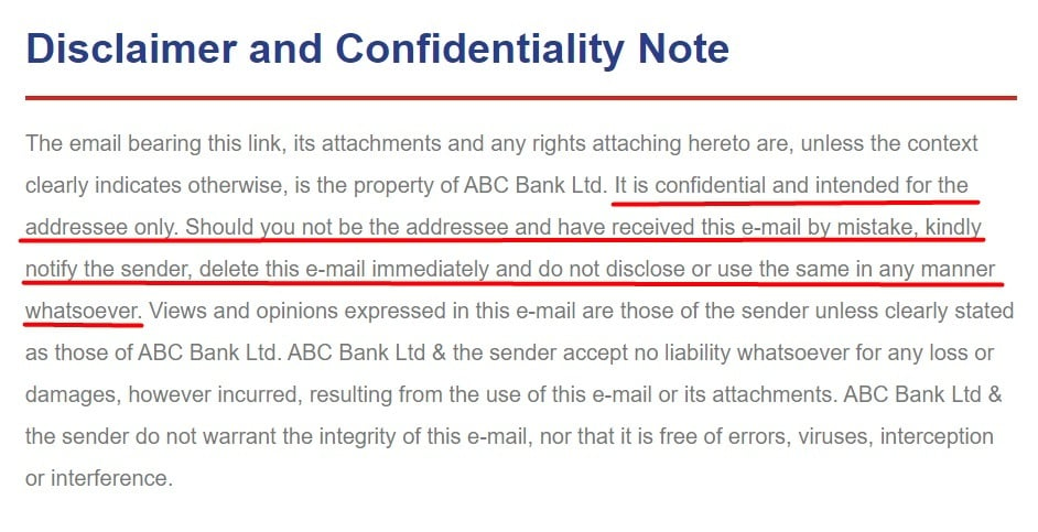 African Banking Corporation Disclaimer and Confidentiality Note