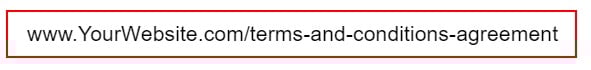 General example of a Terms and Conditions URL