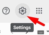 Gmail Settings menu icon