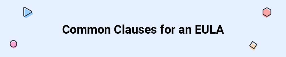 Common Clauses for an EULA