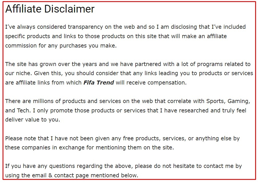 Fifa Trend Affiliate Disclaimer