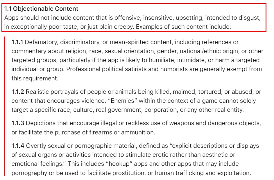 App Store Review Guidelines ou Diretrizes de Revisão da Apple