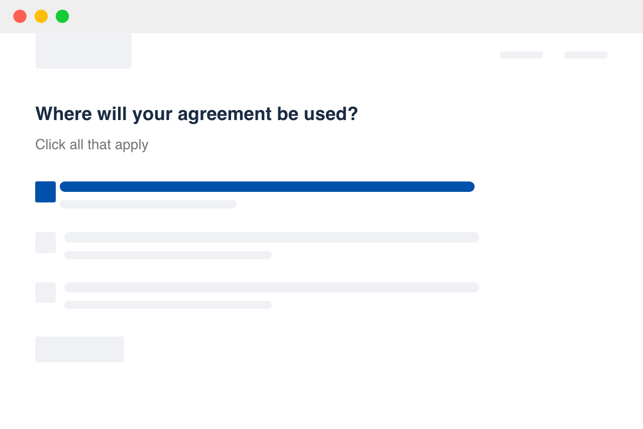 App TermsFeed: Example question - Where will the Privacy Policy be used?