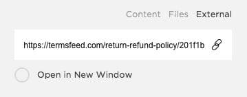 Copy the public link to your Return &amp; Refund Policy