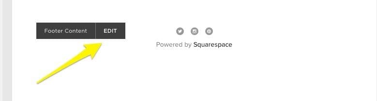 Squarespace Footer Content: Edit