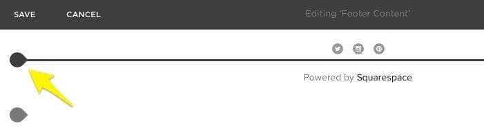 Squarespace Footer Content: Insertion Point