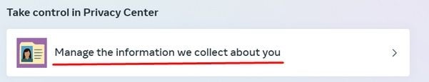 Meta Privacy Policy: Privacy Center - Manage
