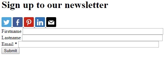 Adoption UK newsletter sign up form