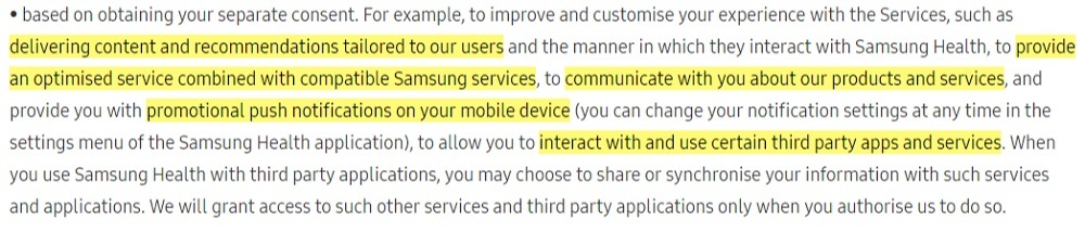 Generic Privacy Policy: Obtaining consent clause