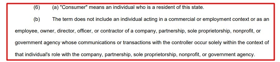 Montana Consumer Data Privacy Act Section 2: Definition of Consumer