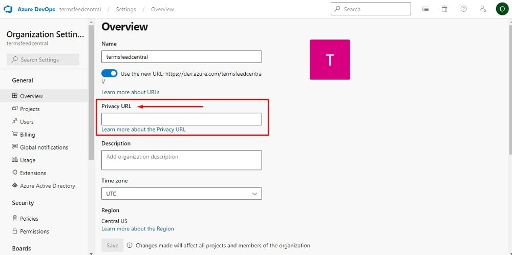 microsoft privacy policy url