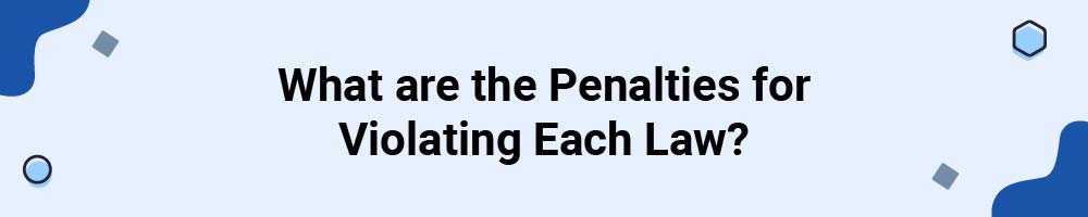 What are the Penalties for Violating Each Law?