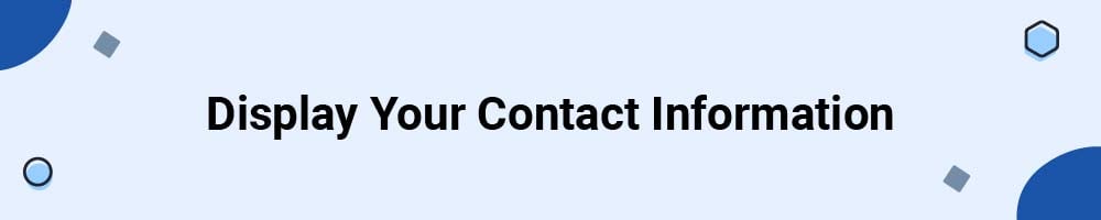 Display Your Contact Information