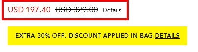 Generic Sale and original price and discount note screenshot
