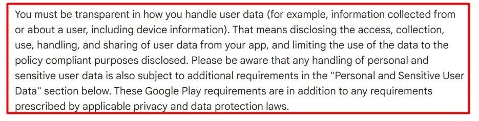 Invalid Privacy Policy URL Rejection for Google Play Store - TermsFeed
