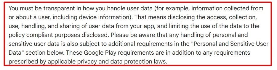 Invalid Privacy Policy URL Rejection for Google Play Store - TermsFeed