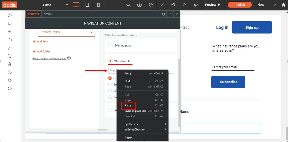 How To Link To A Privacy Policy Url On Duda Termsfeed How To Link To A Privacy Policy Url On Duda Termsfeed