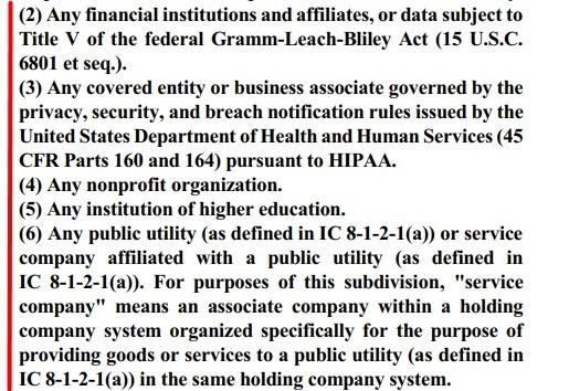 Indiana CDPA Article 15 Chapter 1 Section 1b excerpt