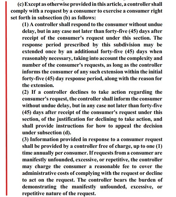 Indiana CDPA Chapter 3 Section 1c
