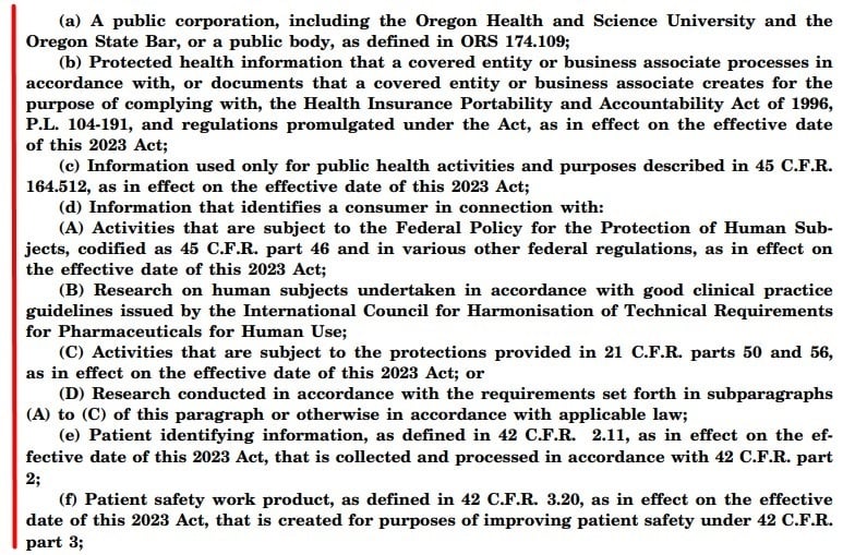 Oregon OCPA Section 2 2