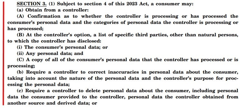 Oregon OCPA Section 3 excerpt