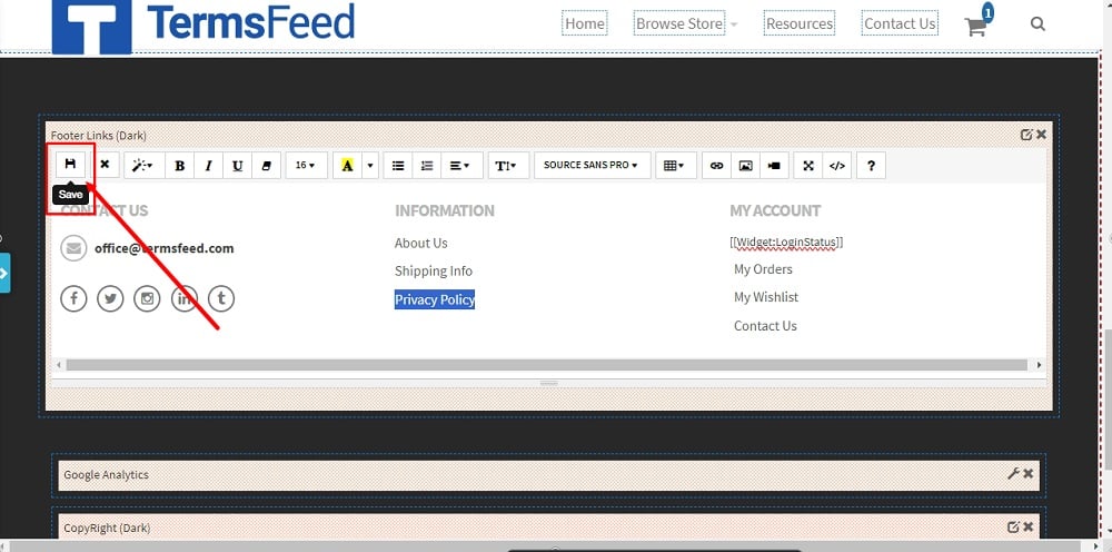 termsfeed-ablecommerce-privacy-policy-page-preview-footer-on-edit-section-links-edit-link-added-save