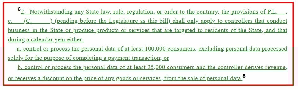 New Jersey SB 332: Who law applies to excerpt