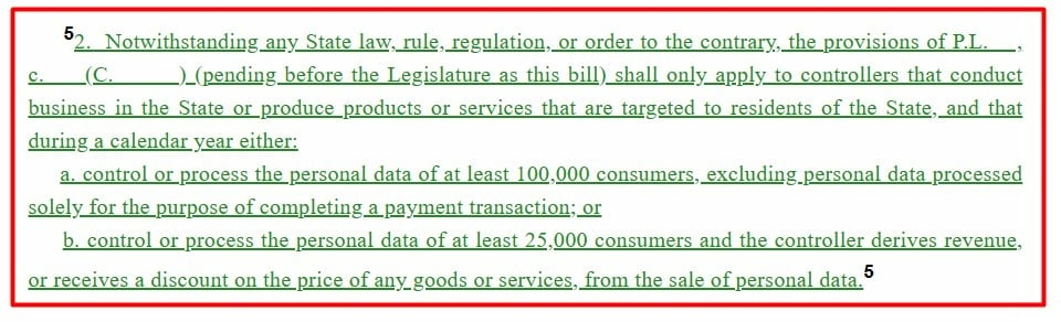 New Jersey SB 332: Who law applies to excerpt