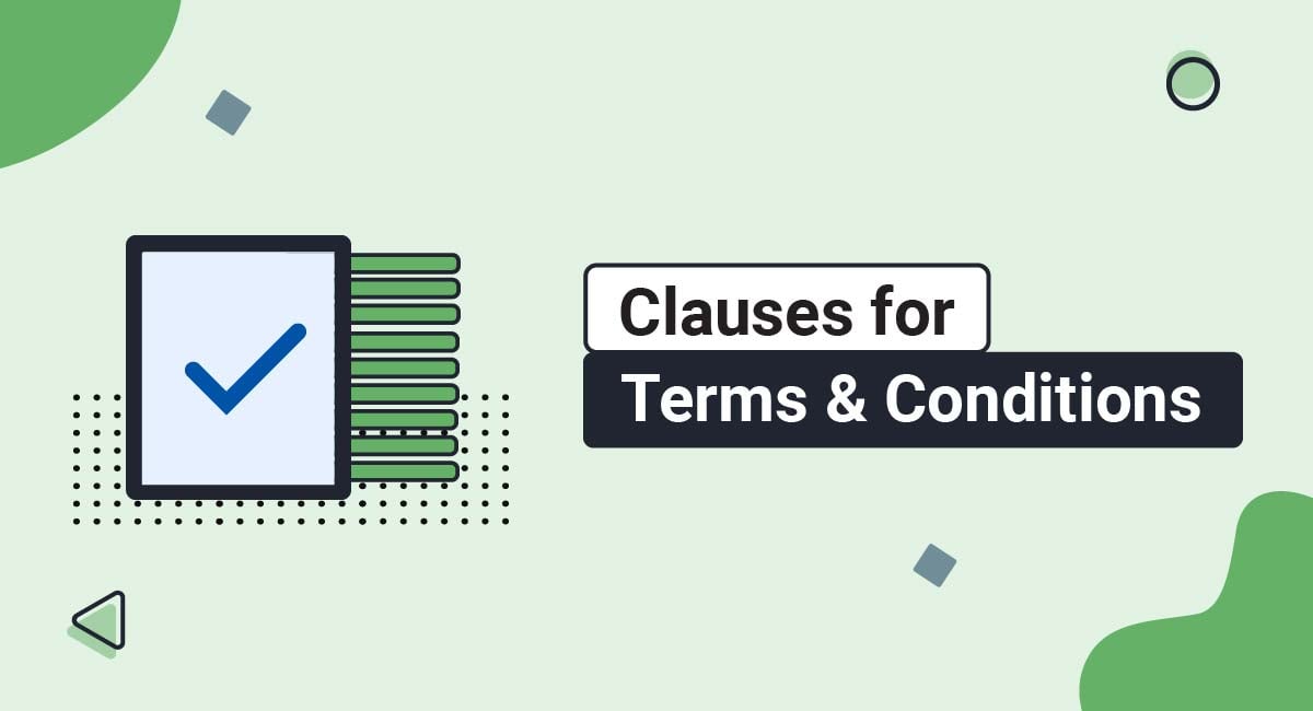 Clauses for Terms & Conditions