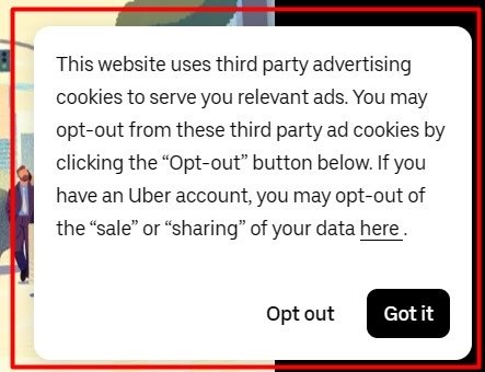 Uber Cookie Notice