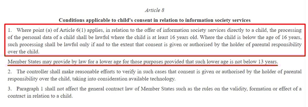 GDPR Article 8