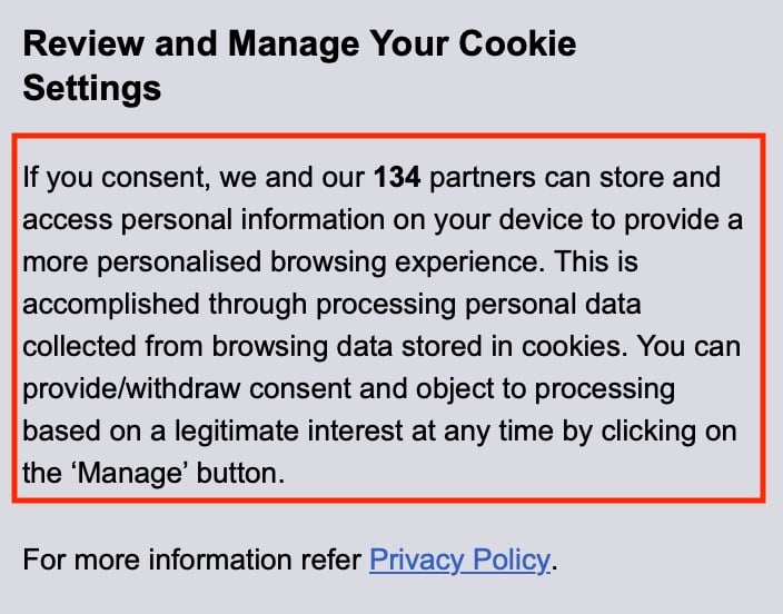 MTV Cookie Notice