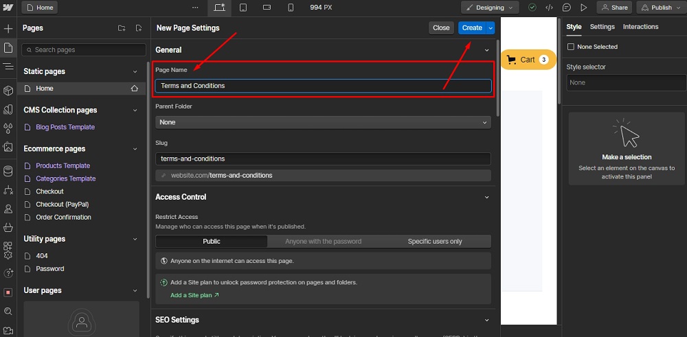 Video: How to Add a Terms and Conditions Page on Webflow - TermsFeed