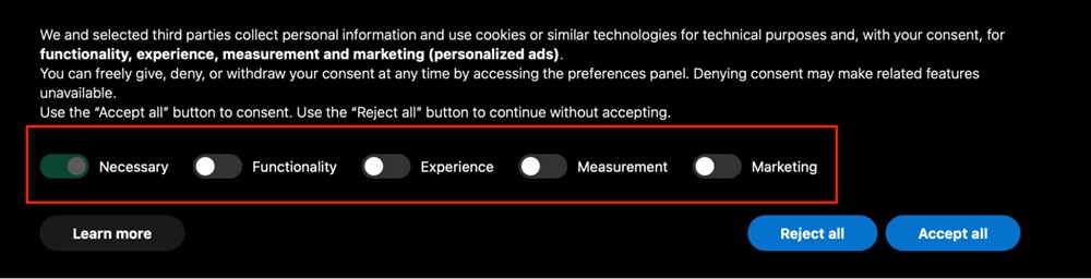80 20 Endurance Cookie Consent Notice