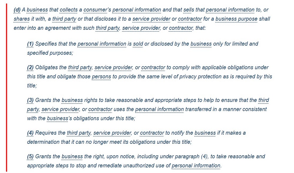 CPRA Section 1798 100 d