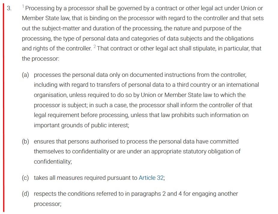 GDPR Article 28