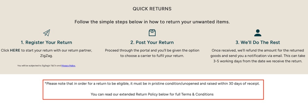 MyProtein Returns Portal