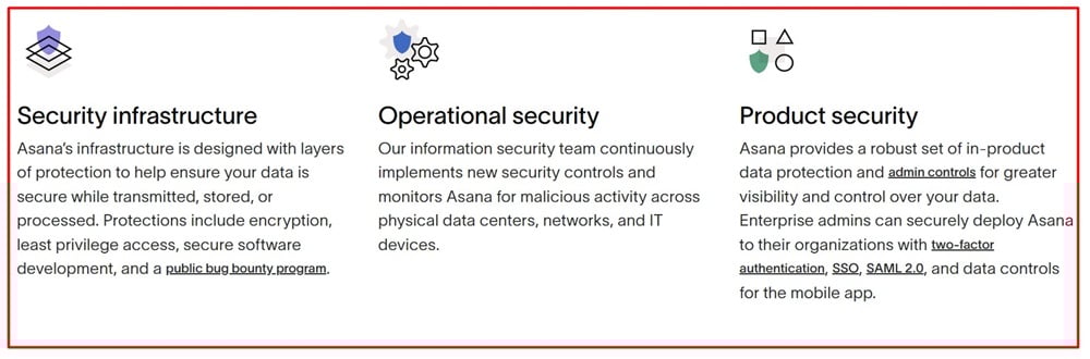 Asana Trust page excerpt