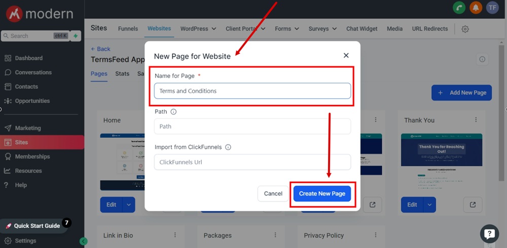 Video: How to Add a Terms and Conditions Page on Modern - TermsFeed