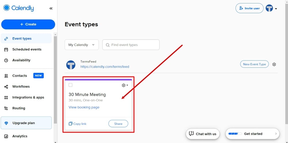 TermsFeed Calendly - Event Types - Edit Event