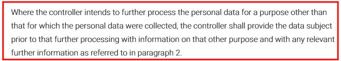 GDPR Article 13 excerpt
