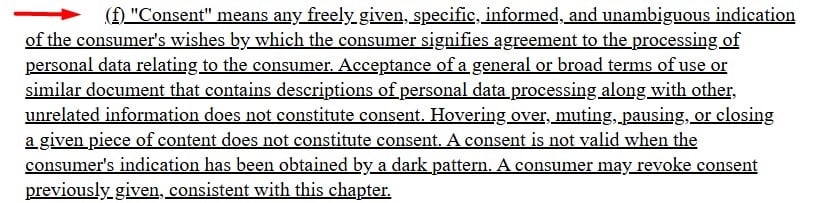 Section 3 325O 02 of the MCDPA: Consent excerpt
