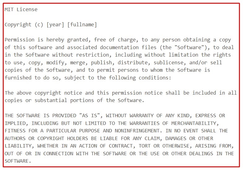 MIT License Agreement excerpt