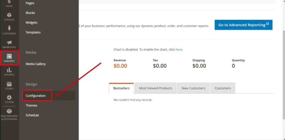 TermsFeed Magento 2 - Dashboard - Content - Configuration