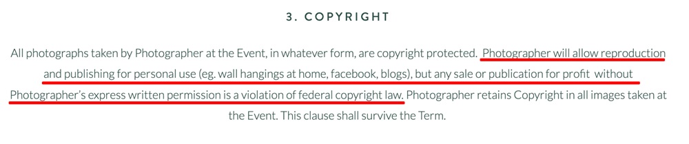 Jody Sutton Photography Terms and Conditions: Copyright clause